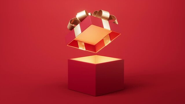 Opening gift box, festivals and celebrations, 3d rendering.