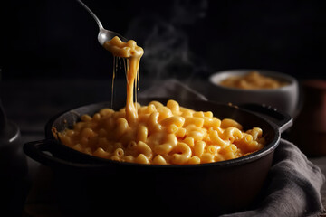 Mac and cheese. Delicious and hot mac and cheese. 