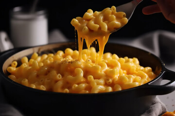 Mac and cheese. Delicious and hot mac and cheese. 