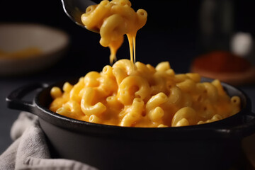 Mac and cheese. Delicious and hot mac and cheese. 