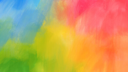 カラフルな水彩の筆の跡。飛沫、帯。