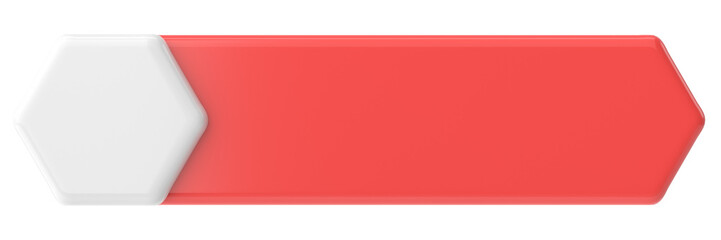 3D button. Empty button. 3D illustration.