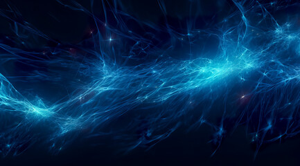 Blue Digital cyberspace and digital data network connections concept. digital abstract background. Generative AI