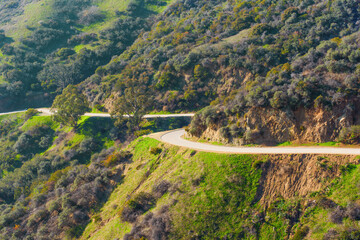 Hiking Trail in Runyon Canyon Park in Santa Monica Mountains