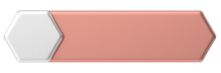 3D button. Empty button. 3D illustration.