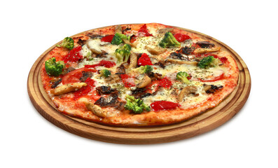 Delicious pizza with vegetables