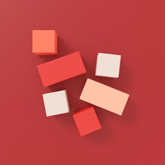 3D text box. abstract background. 3D rendering.