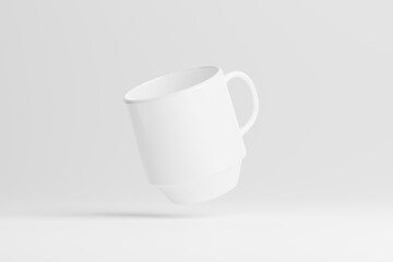 Ceramic Mug Cup For Coffee Tea White Blank 3D rendering Mockup