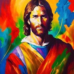 Fototapeta premium portrait of a Jesus art
