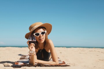 woman on the beach