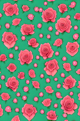 Naklejka premium Floral pattern rose 