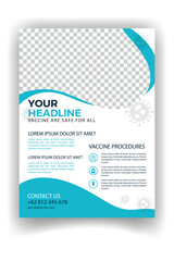 medical care poster and flyer template design