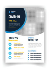 medical care poster and flyer template design