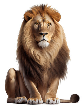 Lion On Transparent Background Generative AI