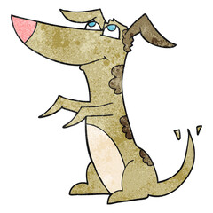 textured cartoon dog