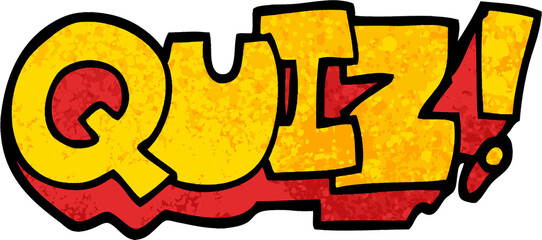 grunge textured illustration cartoon word quiz
