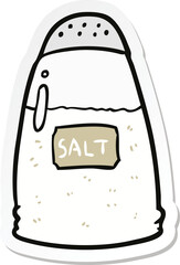 sticker of a cartoon salt