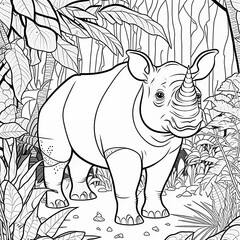 Rhino painting, Generative AI