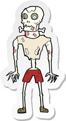 sticker of a cartoon zombie