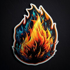 Fire sticker, Generative AI