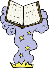 cartoon magic spell book