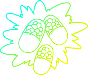 cold gradient line drawing cartoon powerful pills