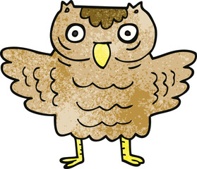 cartoon doodle funny owl