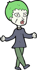 cartoon halloween zombie woman