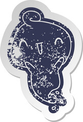 distressed old sticker kawaii cute dead ghost