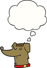 cartoon dog and thought bubble
