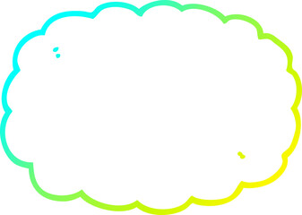 cold gradient line drawing cartoon cloud