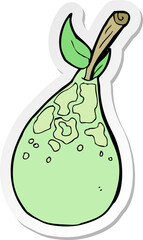 sticker of a cartoon pear