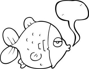 speech bubble cartoon funny fish
