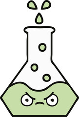 cute cartoon science beaker