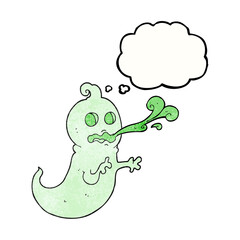 thought bubble textured cartoon slimy ghost