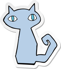 sticker of a cartoon cat