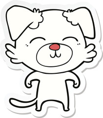 sticker of a cartoon dog