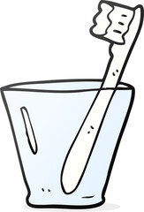 cartoon toothbrush in glass