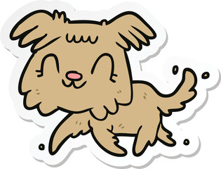 sticker of a cartoon dog