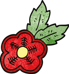cartoon doodle rose tattoo symbol