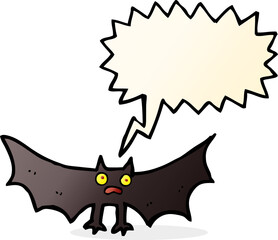 cartoon bat with speech bubble