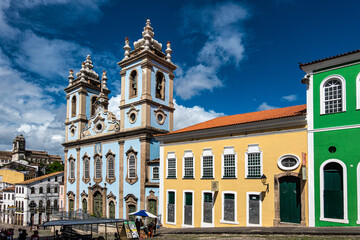 The Church of Our Lady of the Rosary of the Blacks in Pelourinho Salvador da Bahia, Brazil.