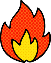 Fototapeta premium comic book style cartoon fire