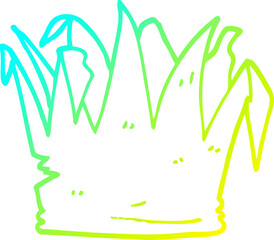 cold gradient line drawing cartoon xmas party hat