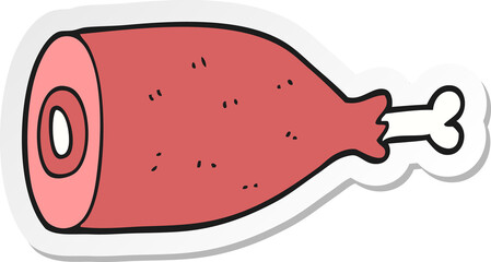 sticker of a cartoon meat