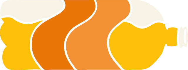 cartoon doodle of a soda bottle