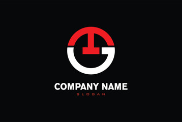 Alphabet letters monogram icon logo GT or TG