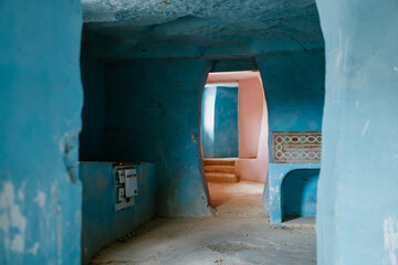 old cave homes in Arguedas, Bardenas desert