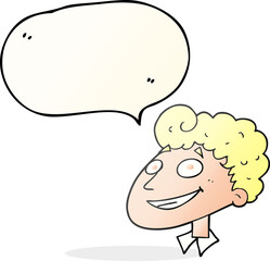 speech bubble cartoon happy man