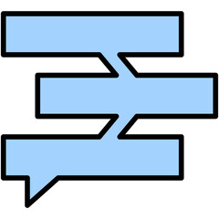 Speech balloons icon, filled style vector illustration